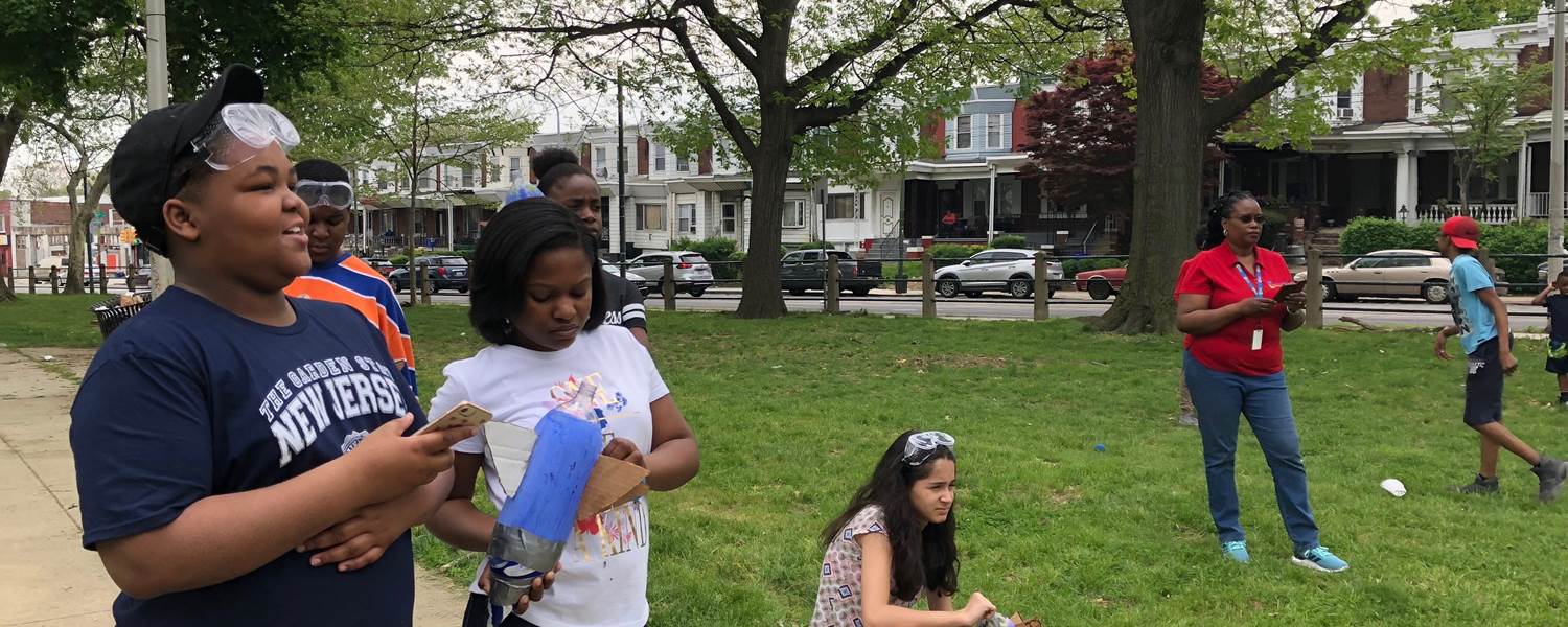 The CCA Makers Society hosted a bottle rocket launch at our West Philadelphia Family Service Center.