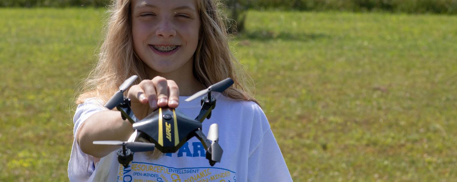 Ashley Heller of Duncannon is taking a new summer course at CCA that teaches students how to fly drones.